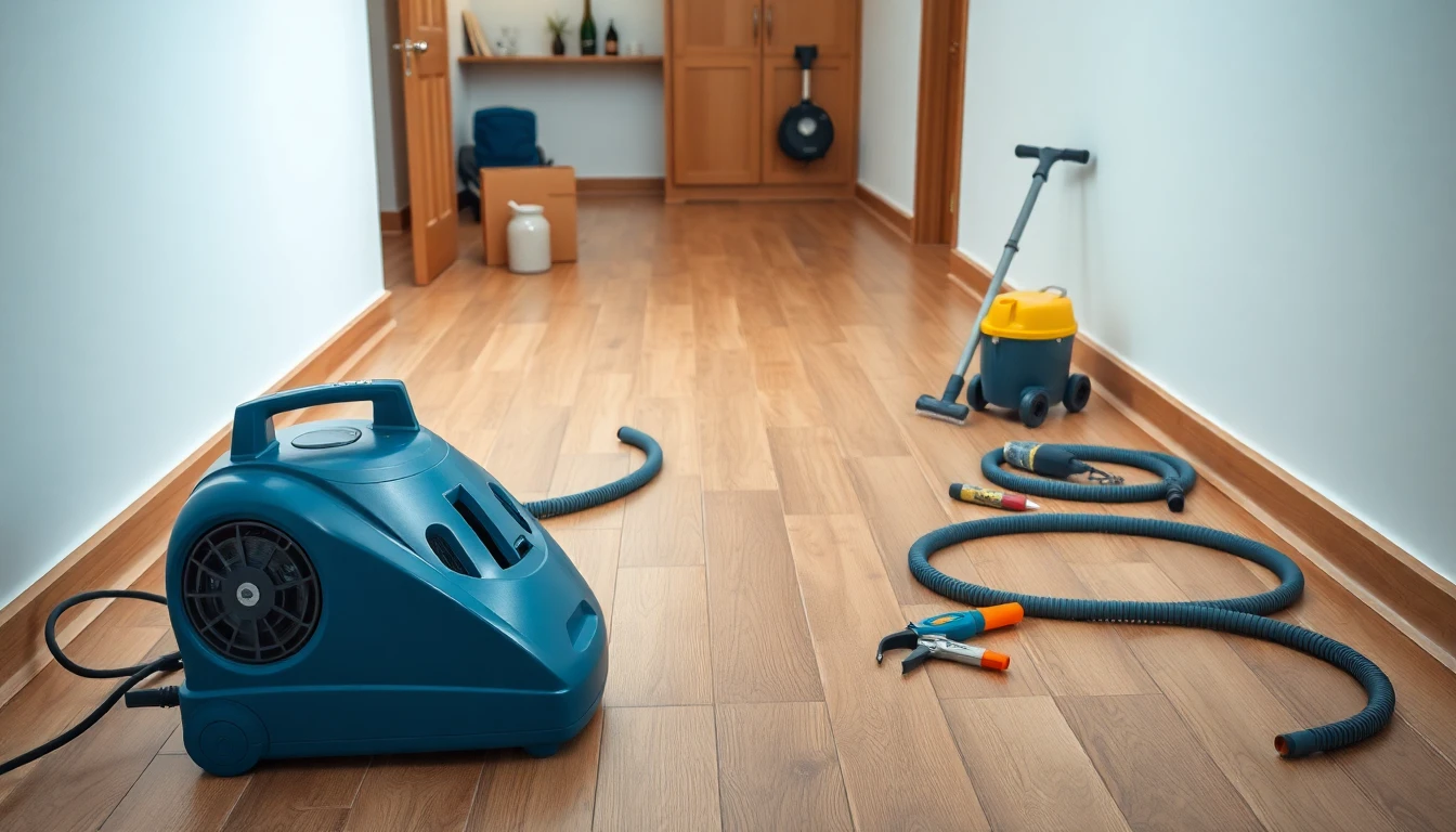Hardwood Floor Drying
